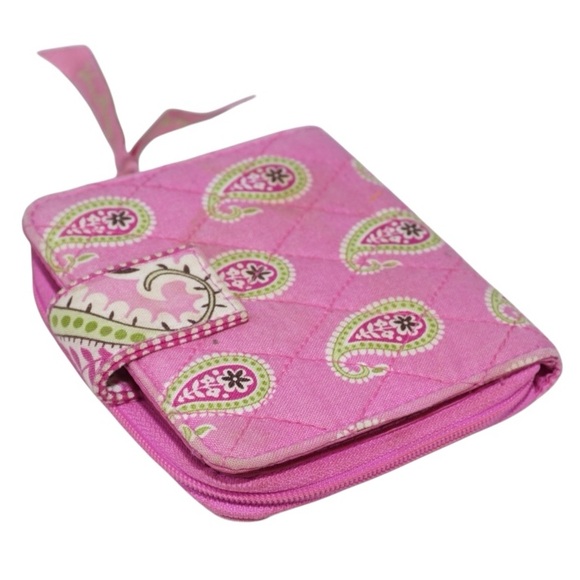 Vera Bradley BOGO FREE SALE Small Snap Wallet in Retired Bermuda Pink Pattern - Picture 6 of 9